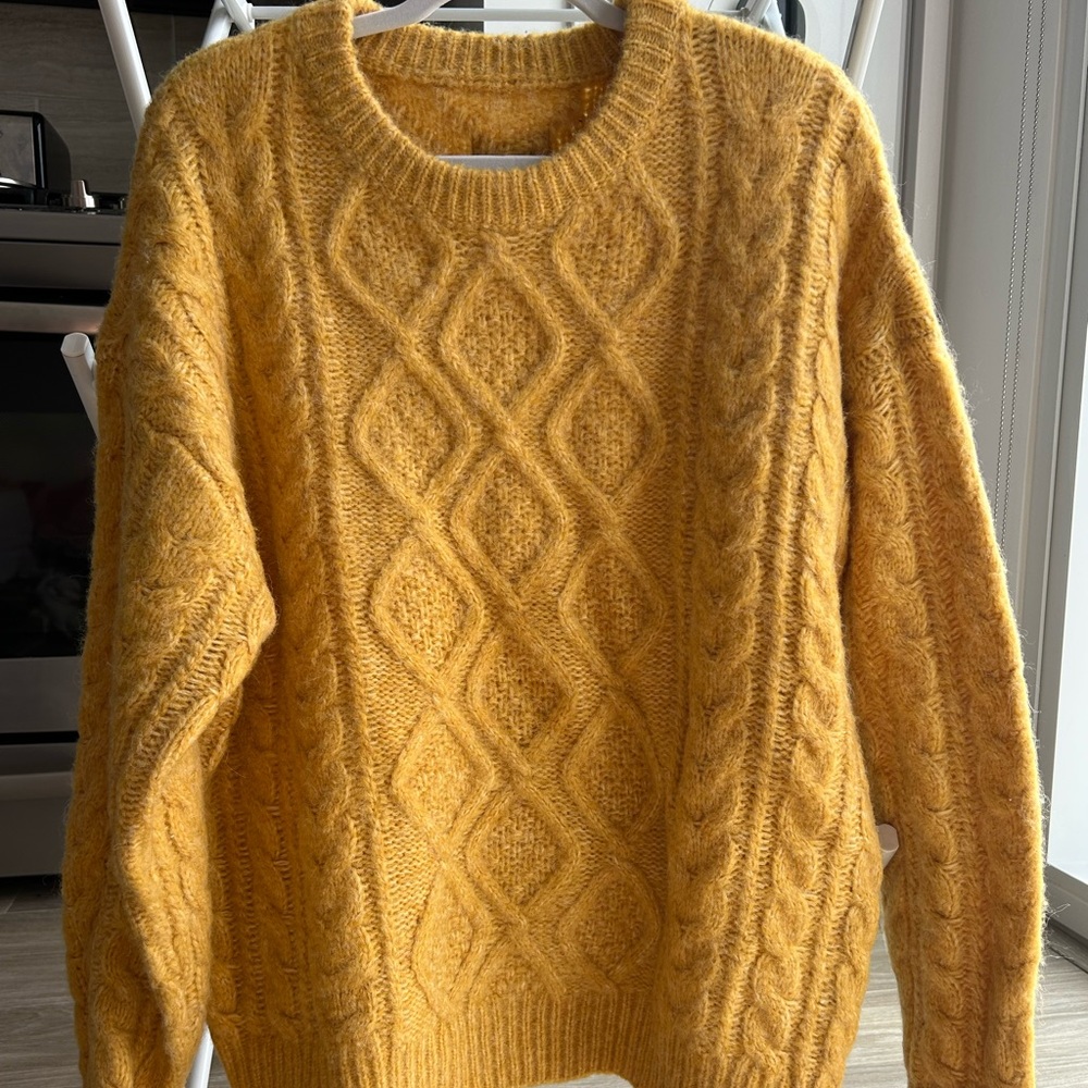 Daily Drills Cozy Cable Knit Sweater